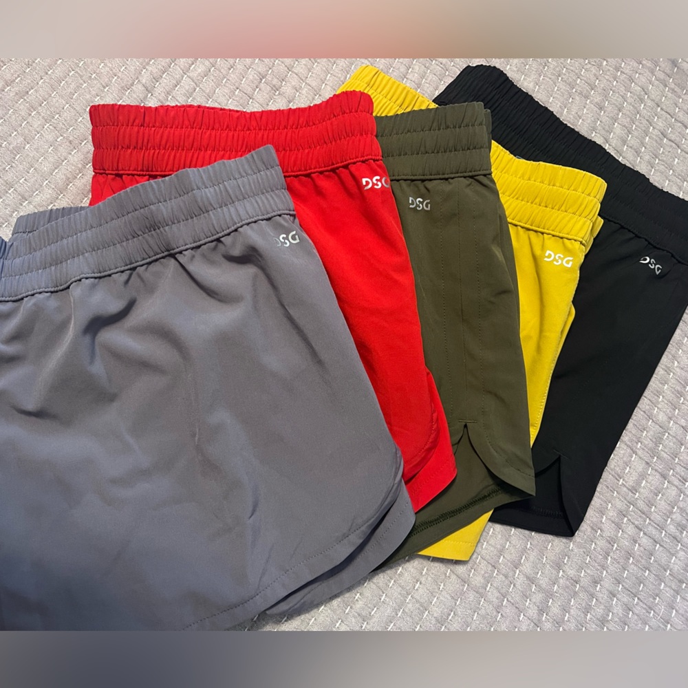 Lot of five DSG workout shorts new with tags xl